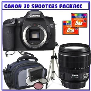 Canon EOS 7D SLR Digital Camera (Body Only) + Canon EF-S 15-85mm f/3.5-5.6 IS USM Lens + Two (2) 8GB CF 133x + Willoughby's Shooters Package
