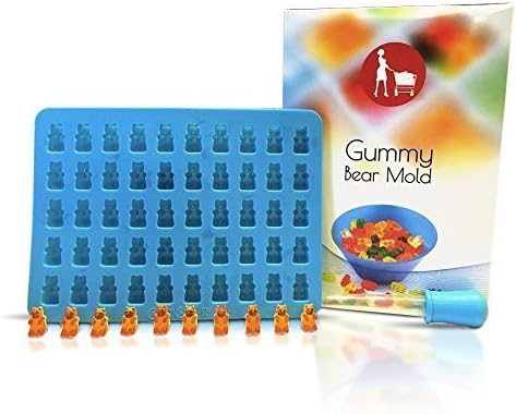Gummy Bear Mold - Make Candy Molds, Chocolate Molds And So Much More - Silicone Tray Can Hold Up To 50 Tasty Snacks - Free Syringe Included No Need For Messy Pouring - Great For Baby Shower Supplies
