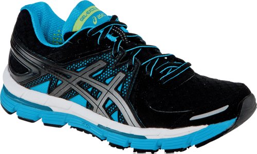 ASICS Women's Gel-Excel33 Running Shoe,Black/Lightning/Electric Blue,9 M US