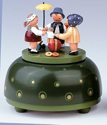 Small Music Box - Children Dancing Around (4.7 inches)