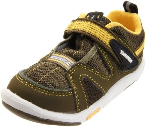 Tsukihoshi BABY03 Maru Sneaker (Toddler),Green/Yellow,4.5 M US Toddler