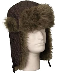 Brown Faux Fur Trooper Aviator Trapper Hat by HDP Jeep Caps Visors/Helmet/Beanies