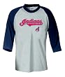 Indians Youth BP T-Shirt - Cleveland Indians Batting Practice 3/4 Sleeve T-Shirt