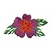 ID 6522 Purple Hibiscus Flower Patch Exotic Hawaii Embroidered Iron On Applique