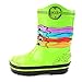 TMNT Ninja Turtles Kids Rain Boots (Green NYC Turtle Masks, 11/12 M US Little Kid)