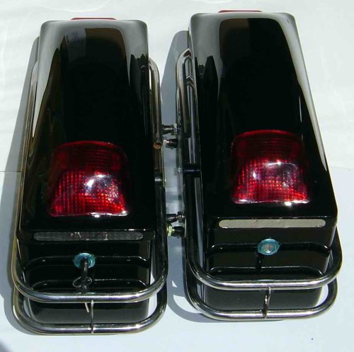 New Black Motorcycle Saddlebags Hard Bags Harley Honda