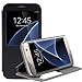 Samsung Galaxy S7 Flip Case, Gulito [View Window] PU Leather Case Cover for Samsung Galaxy S7 (black)