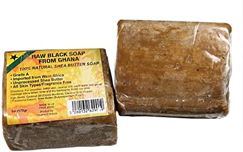 Raw Black Natural Shea Butter Soap 6oz