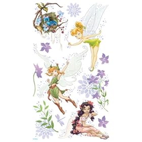 Sandylion Fairies Wall Stickers with Glitter