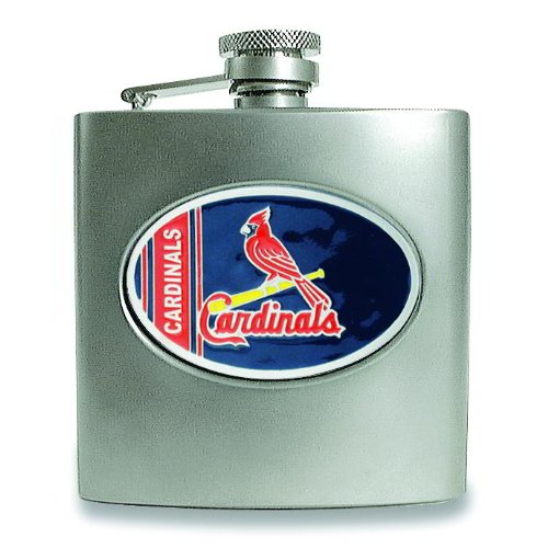 MLB St Louis Cardinals Stainless Steel Hip Flask 6oz