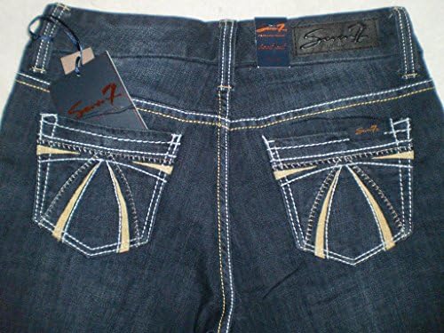 Seven 7 Premium Boot Cut Womens Blue Stretch Denim Jeans Size 4 x 32 New $69