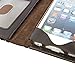 Eco-Fused Genuine Leather Classic Book Cover for Apple iPhone 5 / One Short Stylus / Microfiber Cleaning Cloth Included / Vintage Look for Your Modern Device