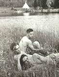 Bruce Weber B&W 3 GAY BOYS in GRASS FIELD Poster