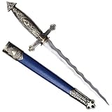 Blue Mystical Masonic Fantasy Dagger