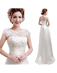 Lace-Up Scoop Neck Evening Dress/Bridesmaid Dress  with a Brush/Sweep Train 