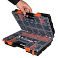 2 seitig Sortimentskasten schwarz Doppelseitig 29 x 39 mm Kleinteile Magazin Organizer