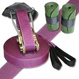 Slackline Set 20 m für Kinder und Anfänger mit Baumschutz und Bag