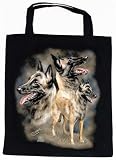 Malinoir Tasche - Christina Bötzel - Einkaufstasche Tragetasche Stoffbeutel Beutel Bag Hund Hunde Schäferhund Geschenk Geburtstag T-Shirt