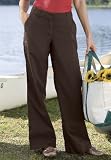 PETITE WIDE LEG TWILL PANT