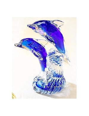 8 inch Glass Dolphin Figurine