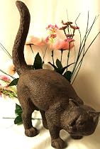 Large Cast Iron Cat Doorstop Rust