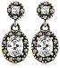 Sterling Silver Marcasite & Cubic Zirconia Drop Earrings