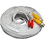 LTS LTAC2125W 125 Foot All-in-One BNC Video and Power Cable with Connectors, White