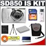 Canon PowerShot SD850 IS Digital ELPH 8.0 Megapixel Camera + Transcend 2GB SecureDigital (SD) Card + High Speed USB 2.0 SecureDigital (SD) Card Reader + Spare NB-5L Battery for Canon + Padded Carrying Case