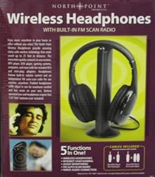 5-in-1 Hi-Fi Wireless Headphones for HDTV, TV, VCD, PC, MP3, MP4, CD, DVD w/FM Radio