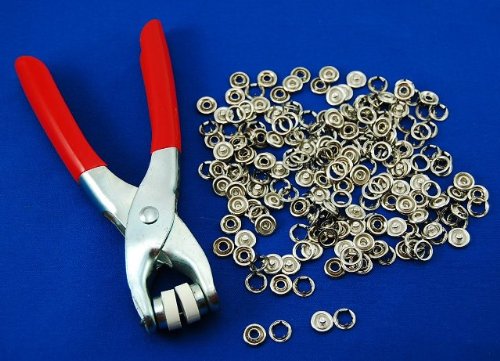 Easy-to-Use Button Snap Fastener Plier Kit - Fastener Tool + 58 Snaps