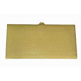 Lodis Flat wallet Yellow Creme Check