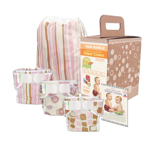 Bumkins Diaper Cover Bundle 3-Pack - Girl Elements, Medium