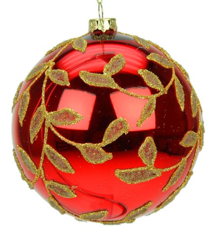Red And Gold Glass Christmas Bauble