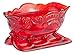 Miles Kimball Red Glass Sleigh Candy Dish