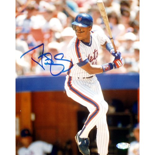 Steiner Sports MLB New York Mets Darryl Strawberry NY Pinstripe Jersey Batting Vertical 8x10 Photograph