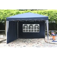 Falt Pavillon 3 x 3 m in blau mit 2 Seitenteilen