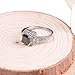 Woman Lady Retro Style Square Black Zircon Full Crystal Ring Jewelry Size 9