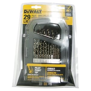 DEWALT DW1269 29 Piece Cobalt Pilot Point Metal Drill Bit Index Set by DeWALT