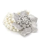 Five Strand Pearl Flower Bracelet||RF10F
