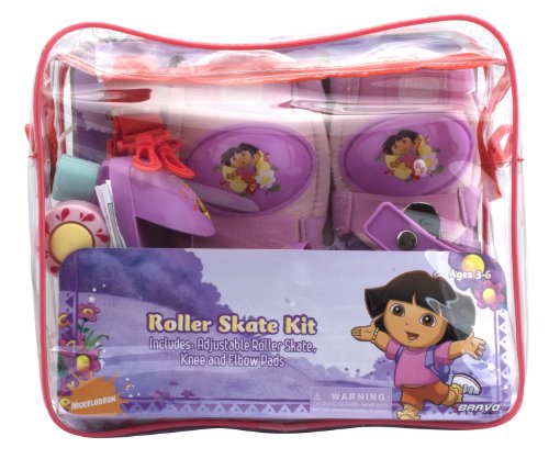 Dora the Explorer Jr. Skate Combo in Vinyl Bag (Junior Size 6 - 9)
