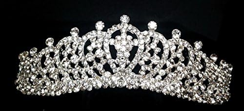 Silver Bridal Wedding Prom Crystal Princess Crown Tiara Headpiece SLV22