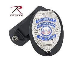 Badge Holder Clip-on w/ Swivel Snap / Leather ** Bagde Not Included **
