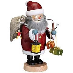 Seiffener Volkskunst Gem�tliche Typen R�uchermann Weihnachtsmann Erzgebirge