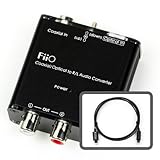 FiiO D3 Digital to Analog Audio Converter With Micca 6ft Optical Toslink Cable - 192kHz/24bit Optical and Coaxial DAC