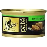 SHEBA Premium Pate in Natural Juices Wet Food for Cats, Turkey Entr&eacute;e, 3 Ounce (Pack of 24)