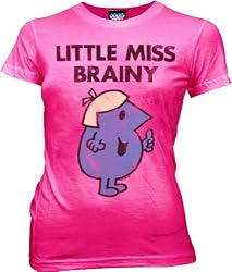 Junk Food Little Miss Brainy Flash Pink Juniors/Ladies T-Shirt Tee