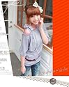 人気オフショルリボン付Tシャツ★重ね着に★肩出し五分袖Tシャツ★9031【メール便対応】