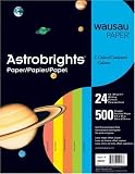 Wausau Astrobrights Premium Assorted 8 1/2 x 11 Inch Colored Paper 500 count (20017)