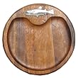 Wood Trout Mini Round Cutting Board 8" D Set/2