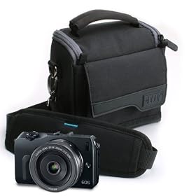 USA Gear Protective, Padded Camera Bag w/ Scratch-Resistant Interior and Removable Internal Compartments for SONY / CANON / OLYMPUS / PANASONIC / NIKON & More Micro Four Thirds & Digital Cameras